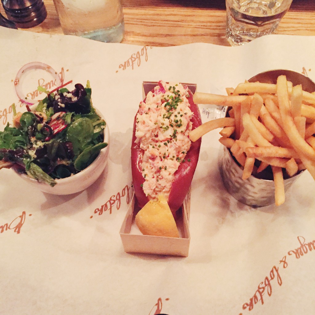 burger and lobster