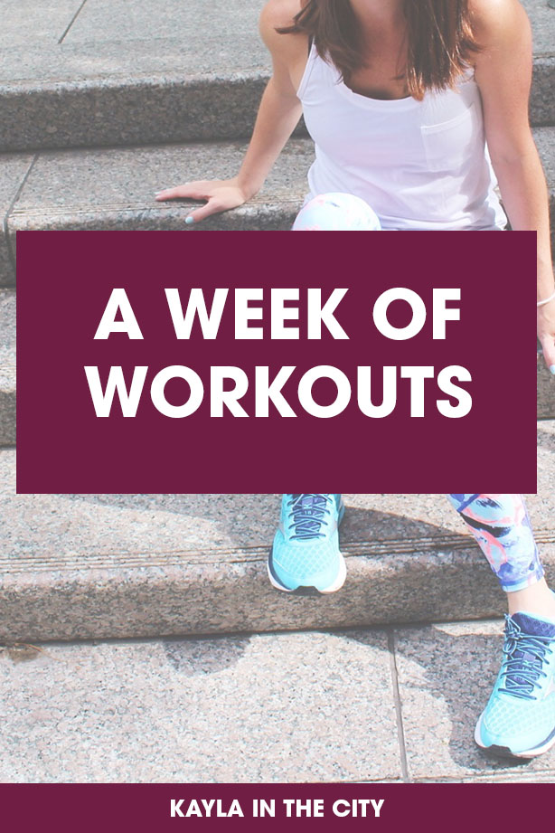 a week of workouts