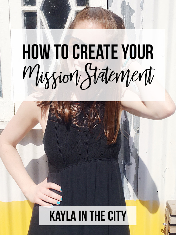how to create your own personal mission statement
