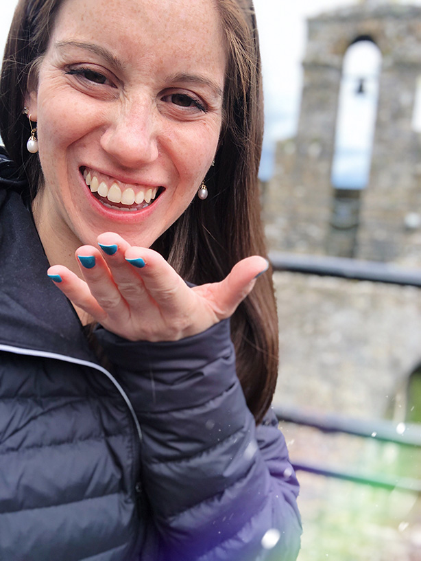 kissing the blarney stone