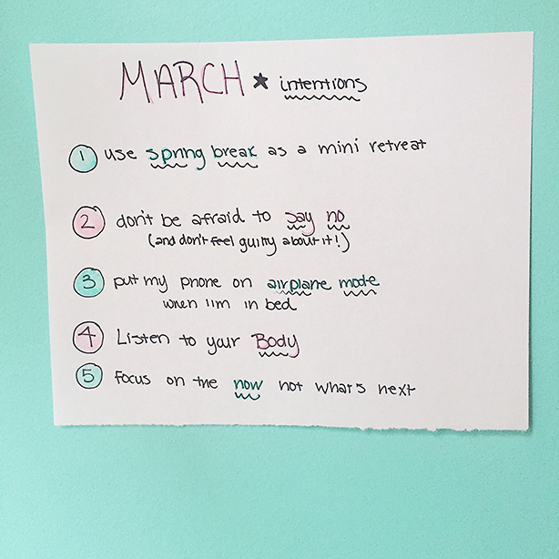 5 Intentions I’m Setting for March
