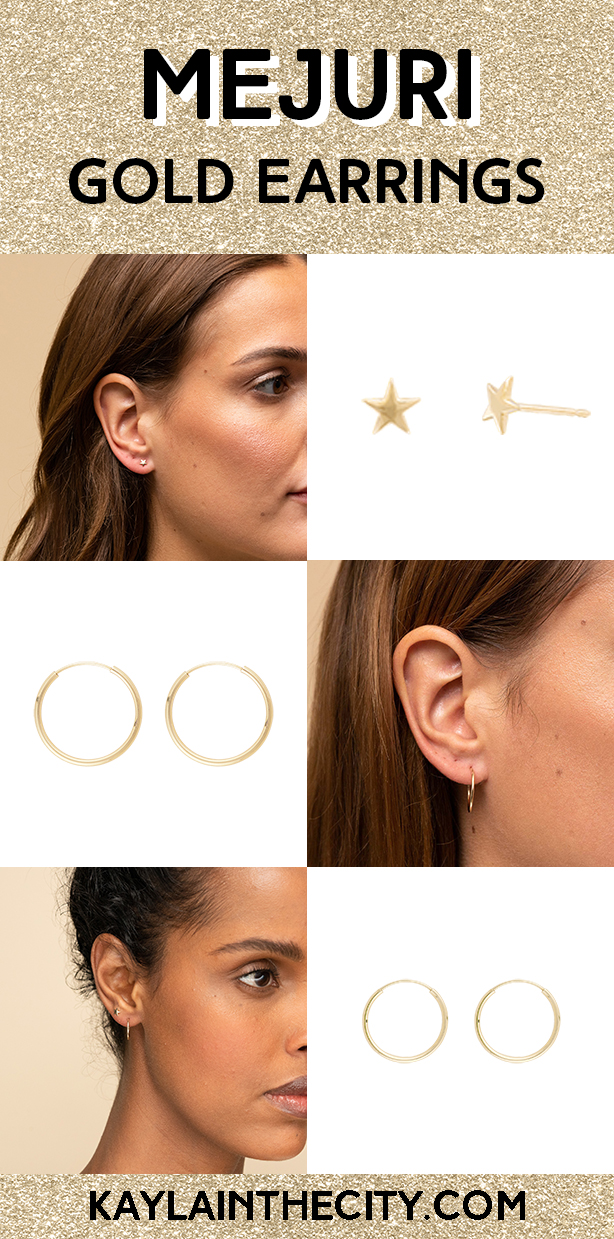 gold earrings | Mejuri earrings | Mejuri piercing studio