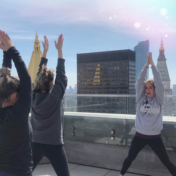 rooftop yoga