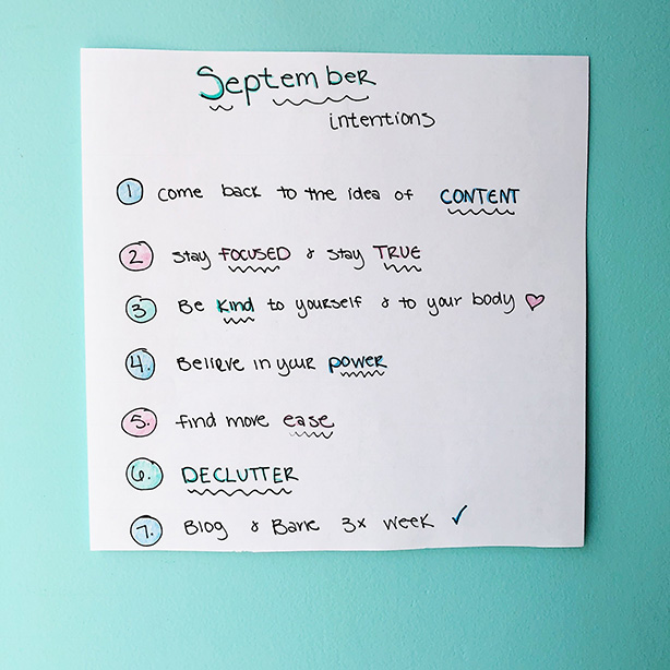 September Intentions